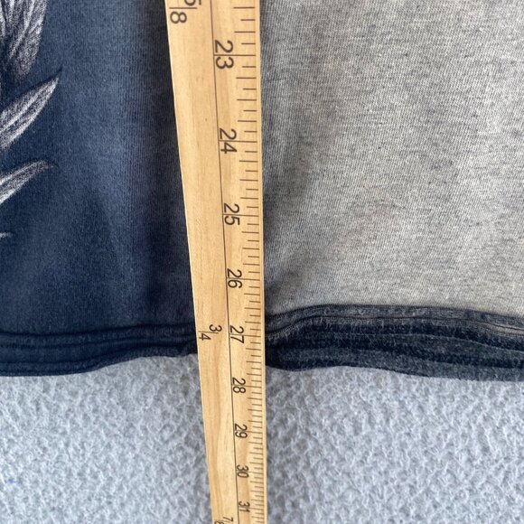 Affliction Shirt Mens M Black Gray Ombre Reversible Short Sleeve Pullover Tee - Picture 10 of 12